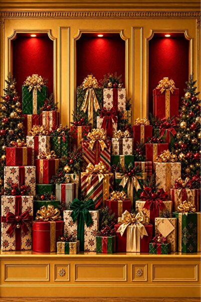 PROMISEBACKDROP2 ديكور ملون بطابع عيد الميلاد، تصوير فوتوغرافي، خلفية من القم...