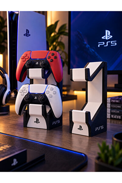 PS5 DualSense Uyumlu 2'lü Oyun Kolu Standı - 3D Baskı
