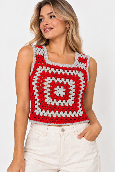 one depot only for quality life Women's Hand Knitted Thick Strap Sweater