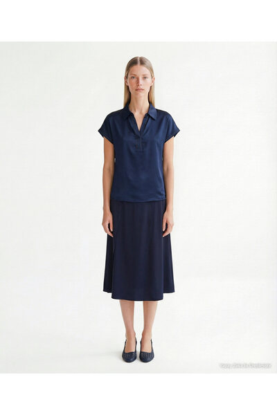 Yargıcı Wide Polo Collar Short Sleeve T-Shirt
