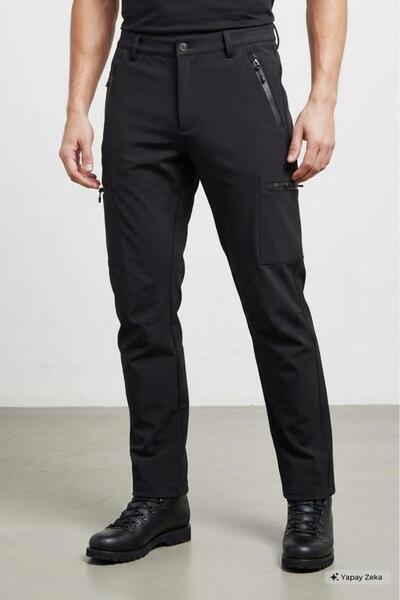 CAST COLLECTİON Men's Black Softshell Waterproof Outdoor and Tactical Pants w...