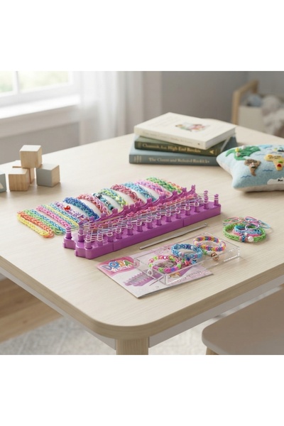 Generic Brand لعبة صناعة الإكسسوارات للبنات 🎀✨ – طقم أشغال يدوية وتصميم أساو...