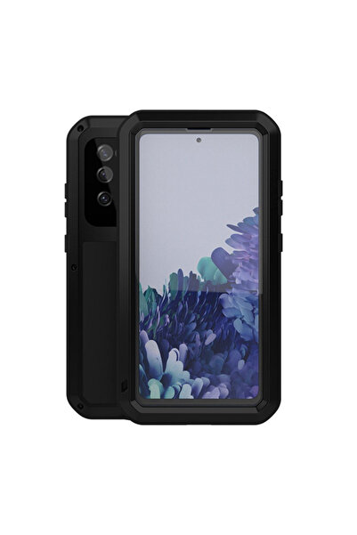 LOVE MEI Husă pentru Samsung Galaxy S20 FE 4G/5G, blindată cu sticlă, neagră