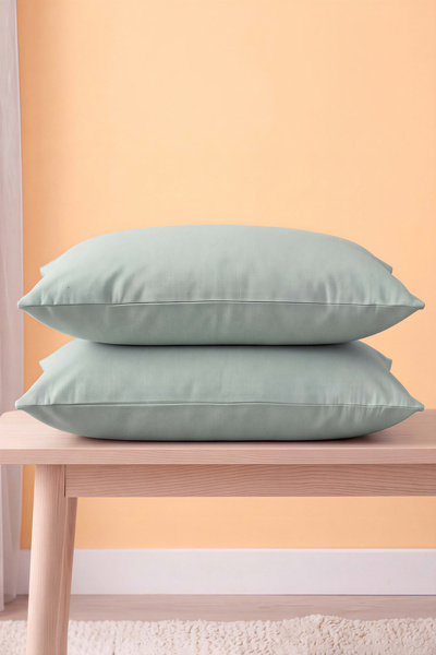 Rivaİstanbul Mint 100% Cotton 2-Piece Pillowcase Set 50X70 cm