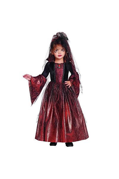 DD SHOP Costum vampir rochie ros cor tul10