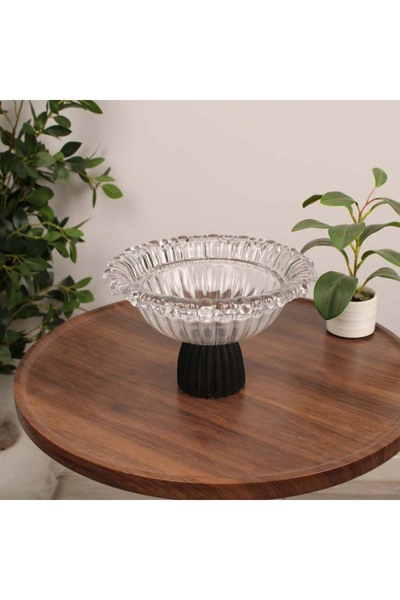 Ginza Glass serving vase with base 20cm