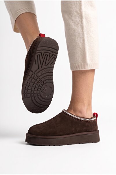 meefshoes Γυναικείες παντόφλες με χοντρή σόλα και γούνα εσωτερικά
