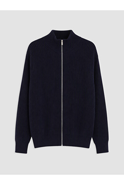 LC Waikiki Lcw Vision Navy Blue Men's Cardigan with Nevavm Difference
