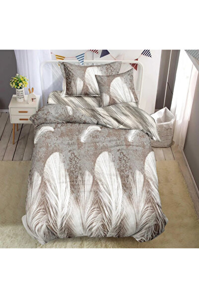 decorami Bed linen 1 PERSON, FINE, 4 pieces, Beige, feathers