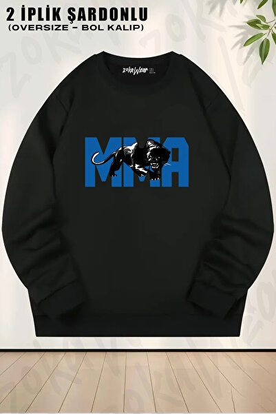 ZOKAWEAR Mma Fighter Printed Crew Neck Sweatshirt