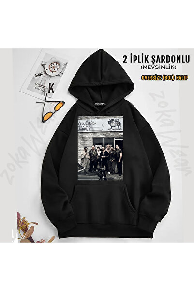 ZOKAWEAR Family Poster Sopranos Printed Hooded Sweatshirt
