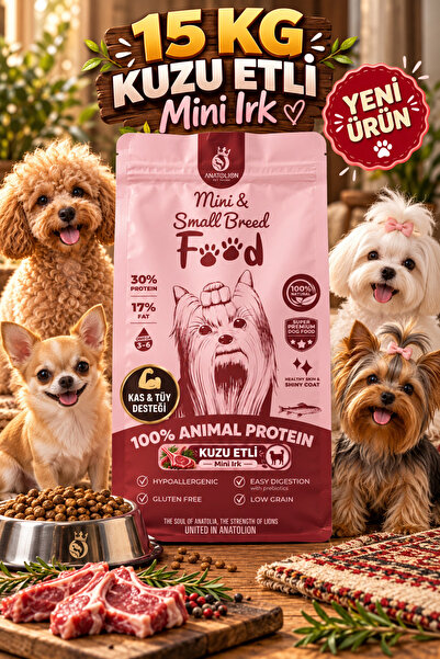 Anatolion Mini Küçük Irk Kuzu Etli Eklem Destekli Super Premium Köpek Maması 15 Kg