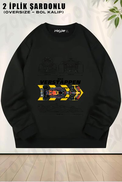 ZOKAWEAR Max Verstappen Formula 1 V3 Printed Crew Neck Sweatshirt