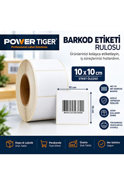 KARGO BARKODU ETİKETİ XPRINTER I ZEBRA I ARGOX BARKOD YAZICILARINA UYUMLU 100X100MM KARGO BARKOD ETİKETİ TERMAL BARKOT ETİKETİ I KARGO ETİKETİ ( 1 rulo 500 adet etiket )