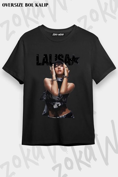 ZOKAWEAR تي شيرت مطبوع عليه نمط Kpop Blackpink Lisa