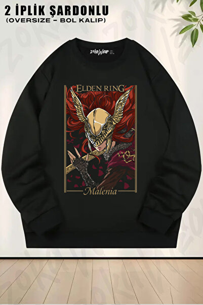 ZOKAWEAR Elden Ring Malenia Printed Crew Neck Sweatshirt