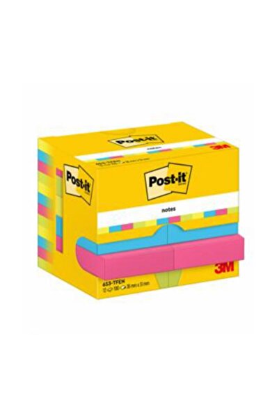 3M ΣΗΜΕΙΩΣΕΙΣ POST-IT 653 TFEN ΕΝΕΡΓΗΤΙΚΑ ΧΡΩΜΑΤΑ 51x38 (100 φύλλα) (Το προϊό...