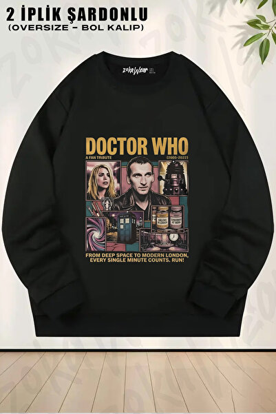 ZOKAWEAR Doctor Who Printed Crew Neck Sweatshirt
