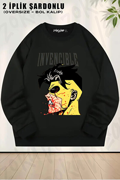 ZOKAWEAR Invincible V16 Printed Crew Neck Sweatshirt