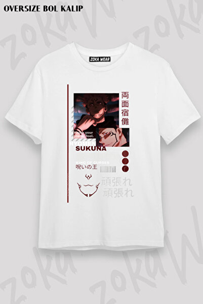 ZOKAWEAR Ryomen Sukuna from Jujutsu Kaisen Anime Printed T-Shirt