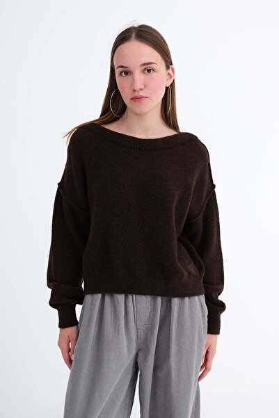 Addax Boat Neck Knitwear Sweater K3466