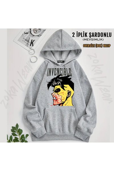 ZOKAWEAR Invincible V16 Printed Hooded Sweatshirt