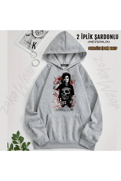 ZOKAWEAR Bill Kaulitz Tokio Hotel Printed Hooded Sweatshirt