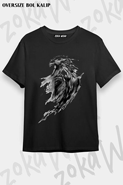 ZOKAWEAR Eagle Pattern Graphic Printed T-Shirt