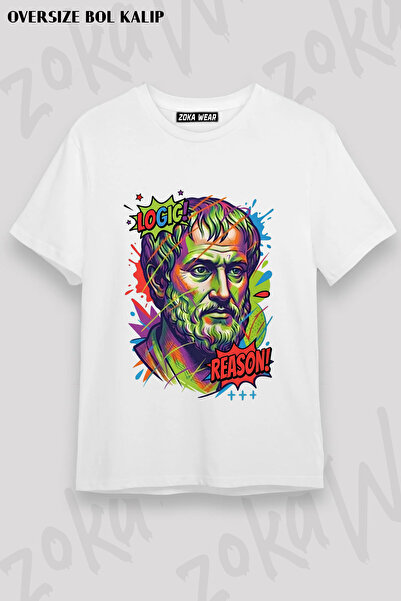 ZOKAWEAR Aristotle on and Back Printed T-Shirt