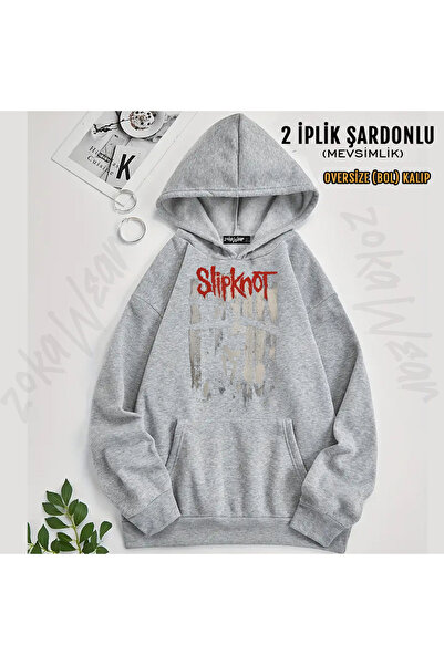 ZOKAWEAR Slipknot Skeleton Rock Metal Band Printed Hooded Sweatshirt