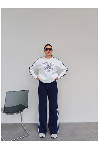 ESRAHELVACI Şardonlu Sweatshirt Eşofman Takım