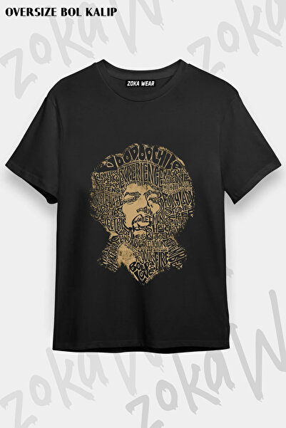 ZOKAWEAR Jimi Hendrix Rock Heavy Printed T-Shirt