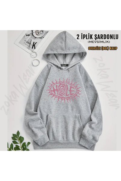 ZOKAWEAR Hole Nirvana Kurt Cobain Printed Hooded Sweatshirt