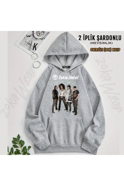ZOKAWEAR Signs Tokio Hotel t Printed Hooded Sweatshirt