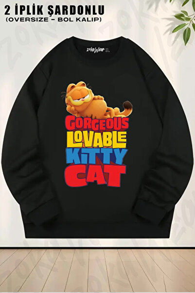 ZOKAWEAR The Garfield Unisex Printed Crew Neck Sweatshirt