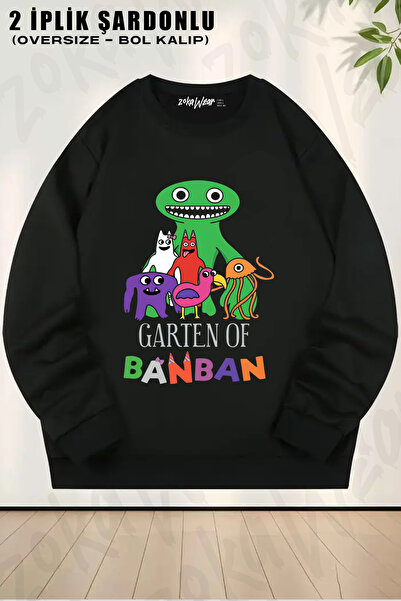 ZOKAWEAR All Garten of Banban Printed Crew Neck Sweatshirt