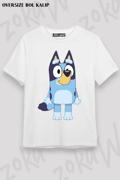 ZOKAWEAR Bluey Cute Dog Brothers Bluey Printed T-Shirt