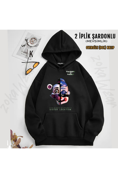 ZOKAWEAR Hanorac cu glugă cu imprimeu „Five Nights at Freddy’s – Puppet Bonni...