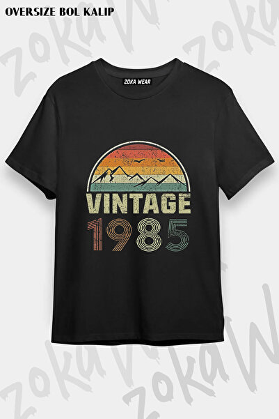 ZOKAWEAR Vintage 1985 Distressed Printed T-Shirt