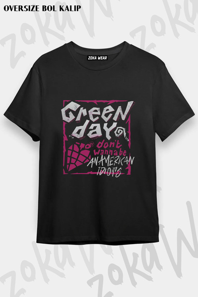 ZOKAWEAR Green Day American Idiot Vers-Pink Rock Metal Music Band Printed T-S...