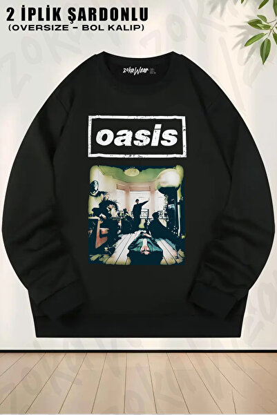 ZOKAWEAR Room Muzik Oasis Printed Crew Neck Sweatshirt
