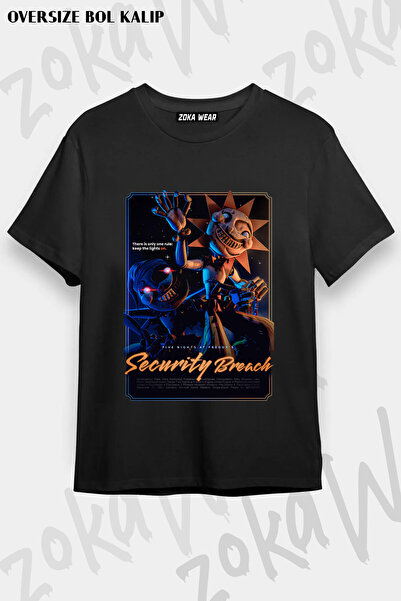 ZOKAWEAR Fnaf Game Five Nights at Freddy's Security Breach Printed T-Shirt
