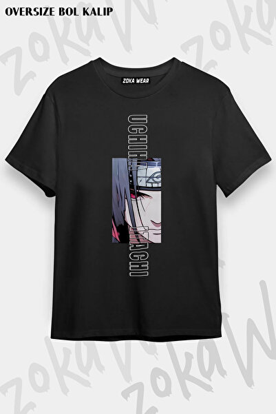ZOKAWEAR Anime Itachi Uchiha Naruto Manga Konoha Sharingan Printed T-Shirt