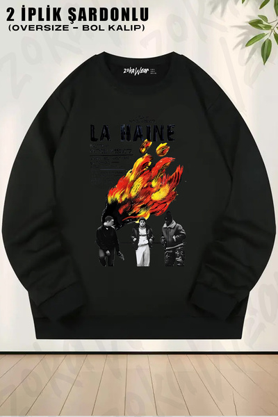 ZOKAWEAR La Haine Special Design Printed Crew Neck Sweatshirt