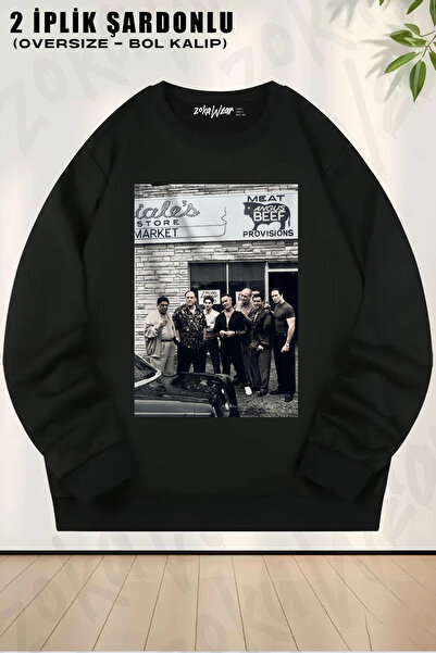 ZOKAWEAR Family Poster Sopranos Printed Crew Neck Sweatshirt