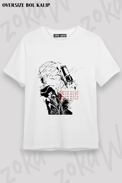 ZOKAWEAR تي شيرت مطبوع عليه Bungo Stray Dogs gunpoint V1 Manga Anime