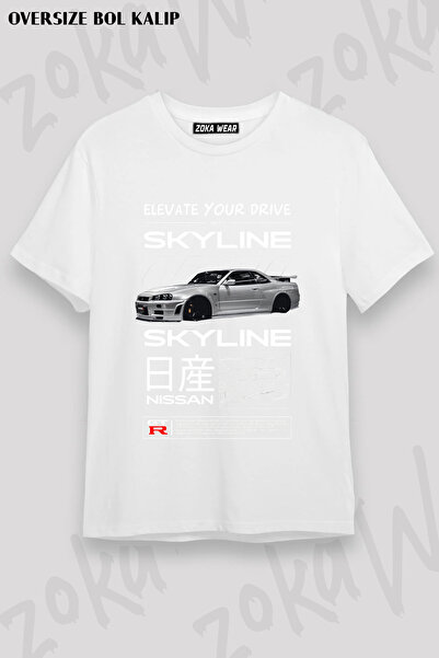 ZOKAWEAR Nissan R34 Back Printed T-Shirt