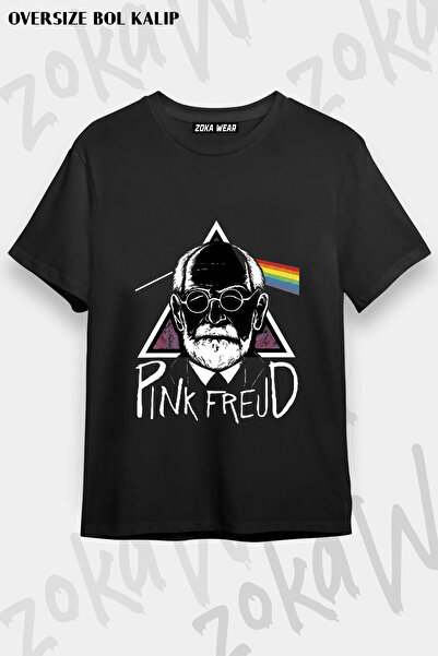 ZOKAWEAR Pink Freud Parody of Pink Floyd Rock Metal Humor Printed T-Shirt