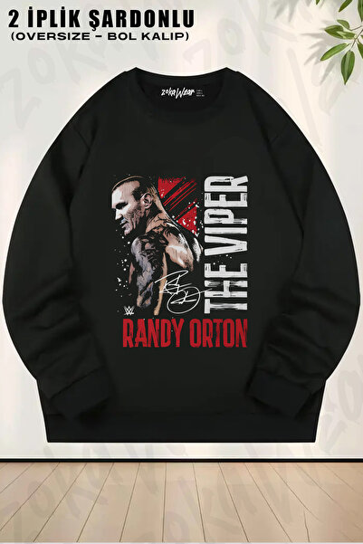 ZOKAWEAR Randy Orton Wwe Printed Crew Neck Sweatshirt