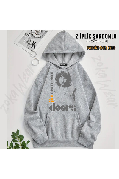 ZOKAWEAR The Doors Jim Morrison Printed Hooded Sweatshirt